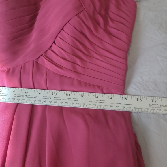 AW Bridal Women's SZ 8 halter gown Raspberry chiffon twisted‎ front bridal prom - Picture 10 of 11